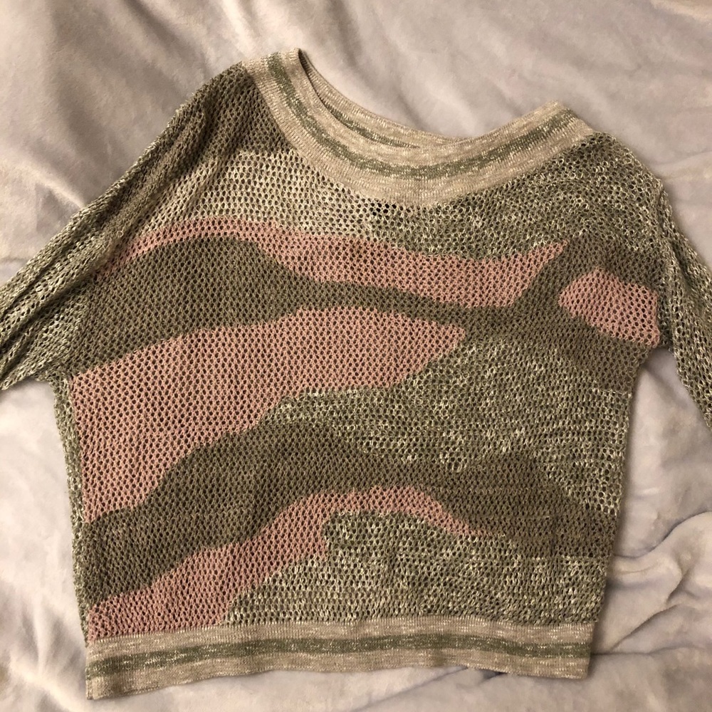 New Fashion to figure mesh knit type top 0X